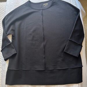 JONES NEW YORK Crew Neck Tunic 3/4 Sleeves Exposed Seams NWOT